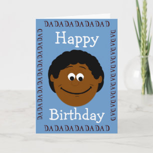 Happy Birthday Dad Dark Skin (Son) Card