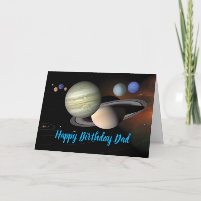 Happy Birthday Dad Folded Greeting Card (Front)