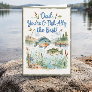 Happy Birthday Dad! Funny Fishing Pun Card