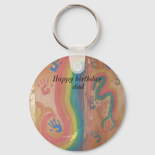 Happy Birthday Dad-graphics Key Ring