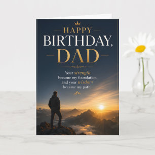 Happy Birthday Dad, Inspirational Mountain Card