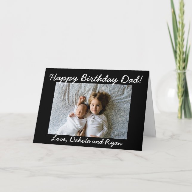 Happy Birthday Dad Personalised Photo Card (Front)