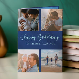 Happy Birthday Dad Photo Collage Best Dad Card