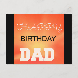 Happy Birthday Dad Postcard
