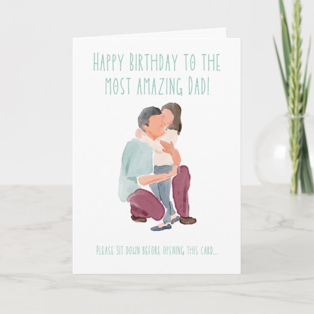 Happy Birthday Dad, With a Surprise Twist Card (Front)