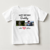 HAPPY BIRTHDAY DADDY BABY CLOTHES CUSTOM PHOTO