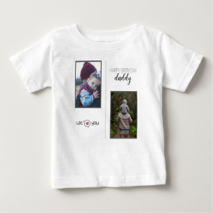 HAPPY BIRTHDAY DADDY BABY CLOTHES CUSTOM PHOTO T-Shirt