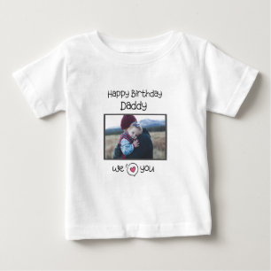 HAPPY BIRTHDAY DADDY BABY T-SHIRT CUSTOM TEXT