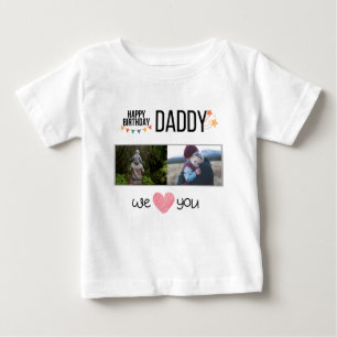 HAPPY BIRTHDAY DADDY BABY T-SHIRT CUSTOM TEXT