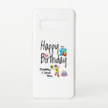 Happy Birthday. Daddy I love you. Samsung Galaxy Case<br><div class="desc">Happy Birthday to the best daddy in the world. Funny and cute Birthday design with lovely teddy bear holding a gift and a funny pencil writing the birthday wishes. A perfect match for clothing.</div>