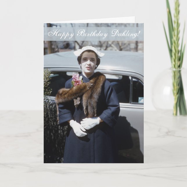 Happy Birthday Dahling Diva Card (Front)