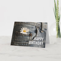 Happy Birthday | Daisy in Jeans Pocket