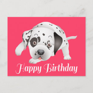 Happy Birthday Dalmatian Puppy Dog Post Card