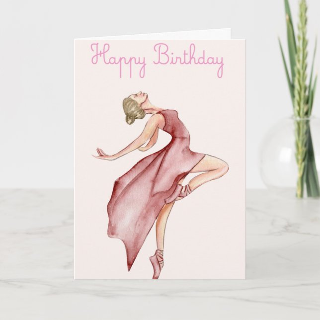Happy Birthday Dancer Card (Front)