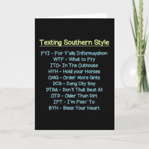 HAPPY BIRTHDAY DARLIN' SOUTHERN TEXT STYLE CARD