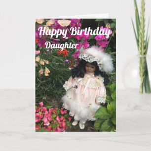 Happy Birthday daughter Black doll Card