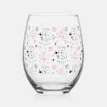 Happy Birthday Daughter Custom Name Stemless Wine Glass<br><div class="desc">This modern birthday design is created for a daughter and is also perfect for a granddaughter, niece, or anyone who is like a daughter. It can be given by fathers, mothers, grandparents, aunts, uncles, or anyone wishing to celebrate a special daughter-like bond. The design features elegant calligraphy, refined typography, and...</div>