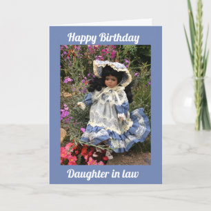 Happy Birthday daughter in law  Black doll 3 Card