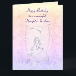 Happy Birthday Daughter in Law Fairy design Card<br><div class="desc">Beautiful Moonstone Fairy design Happy Birthday Daughter In Law Greeting Card.</div>
