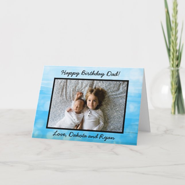 Happy Birthday Day Dad Personalised Photo Card (Front)