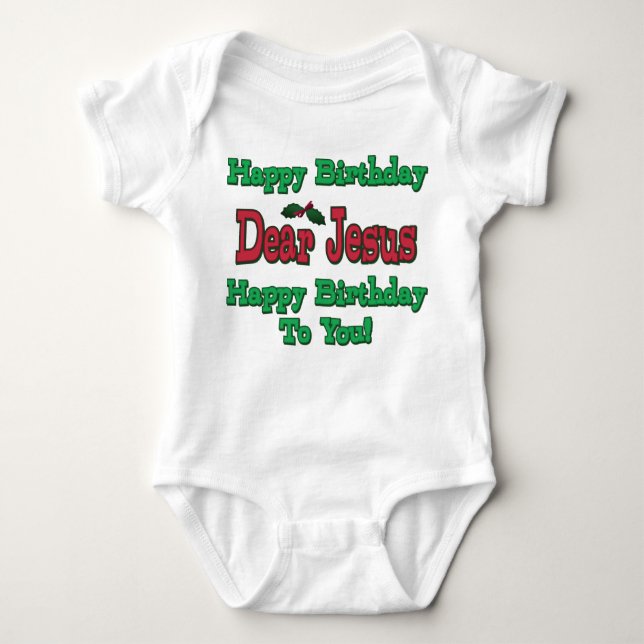 Happy Birthday Dear Jesus Christmas Tshirts (Front)