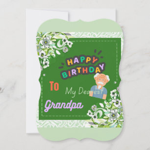 "Happy Birthday Dearest Grandpa" Card