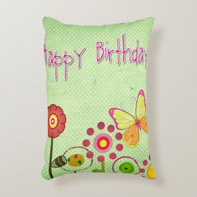 Happy Birthday Decorative Cushion (Front(Vertical))