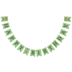 Happy Birthday Deer Party Bunting Flags