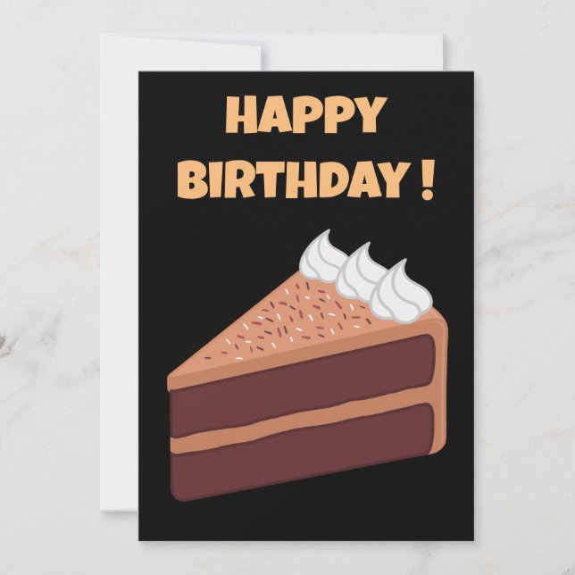 Happy Birthday Delicious Chocolate Cake Invitation (Front)