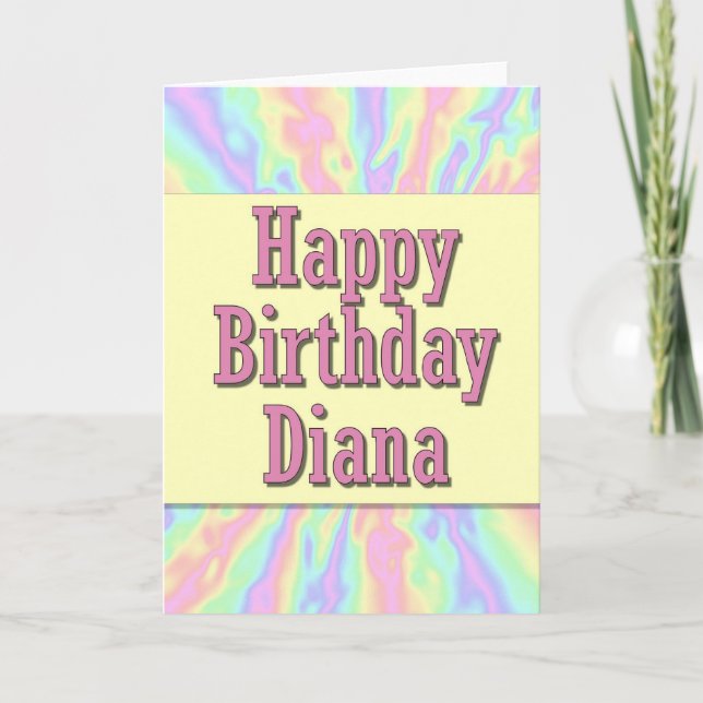 Happy Birthday Diana Card (Front)