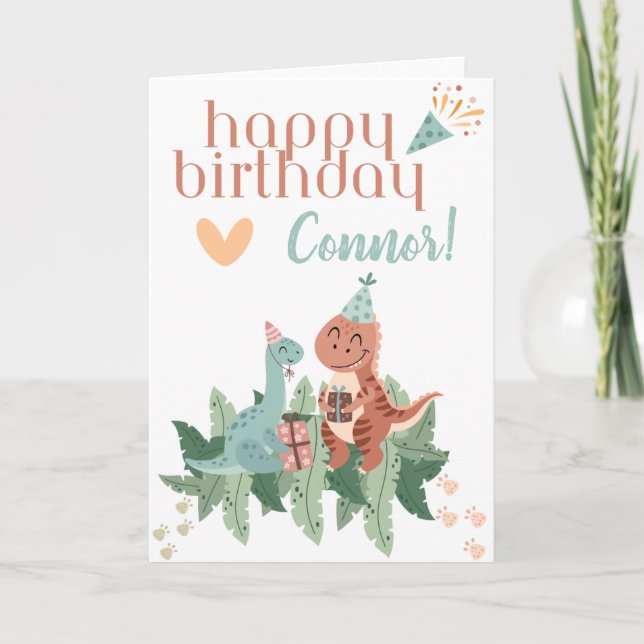 Happy Birthday | Dinosaur Card (Front)