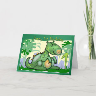 Happy Birthday Dinosaur Card 1st Birthday