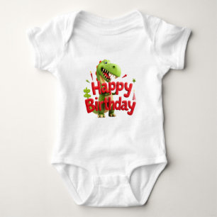 Happy Birthday Dinosaur – Green Dino Shirt for Kid