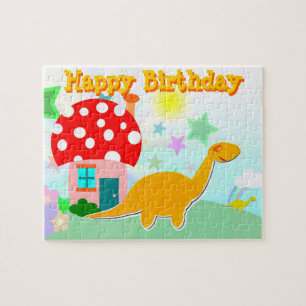Happy Birthday Dinosaur Puzzle