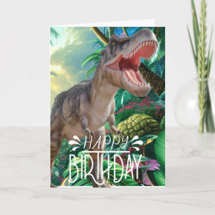 Happy Birthday Dinosaur T Rex Jurassic Card