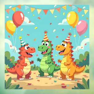 Happy birthday dinosaurs theme