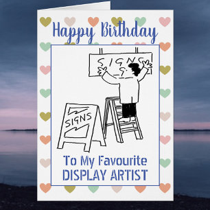 Happy Birthday - Display Artist Birthday Card