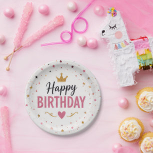 Happy Birthday Disposable Paper Plates