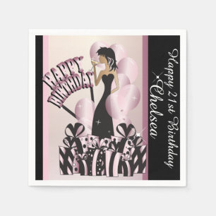Happy Birthday Diva Girl   DIY Name   Pink Napkin