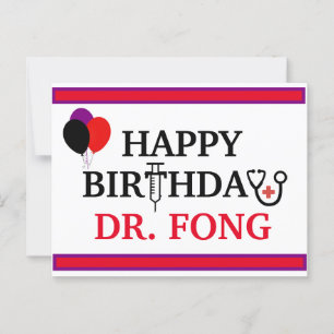 Happy Birthday - Doctor Healthcare Medical Postcard