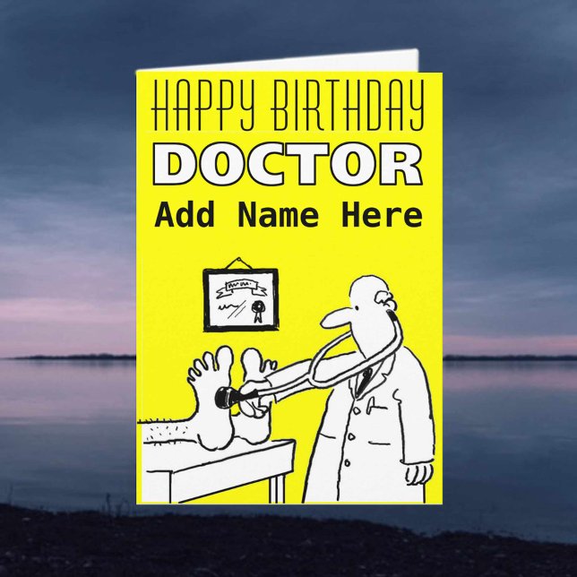 Happy Birthday Doctor - Personalise Front & Inside Card (Creator Uploaded)
