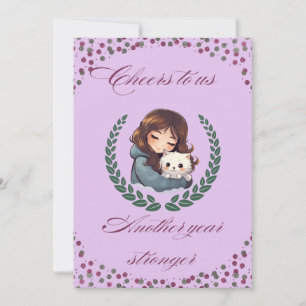 Happy birthday dog,cat,pet animals Invitation card