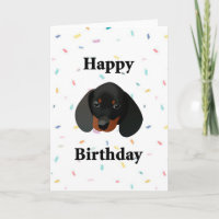 Happy Birthday Dog Dachshund Funny Greeting Card