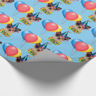Happy Birthday Dog in the Hat Wrapping Paper