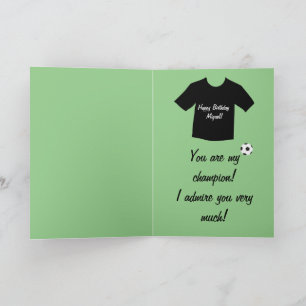 Happy birthday dog love football card