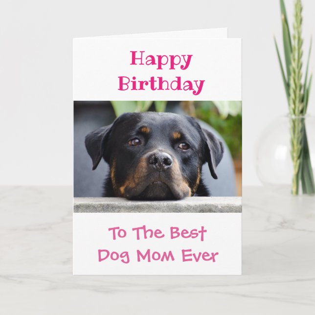 Happy Birthday Dog Mum World's Best Ever Pet Photo Card (Front)