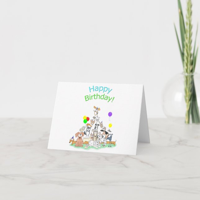Happy Birthday Dogs Birthday card (Front)