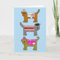 Happy Birthday Dogs in Clothes