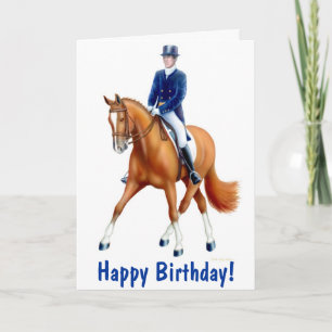 Happy Birthday Dressage Horse Card