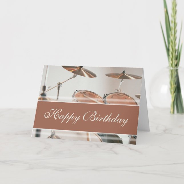 Happy Birthday - Drum Kit Card (Front)
